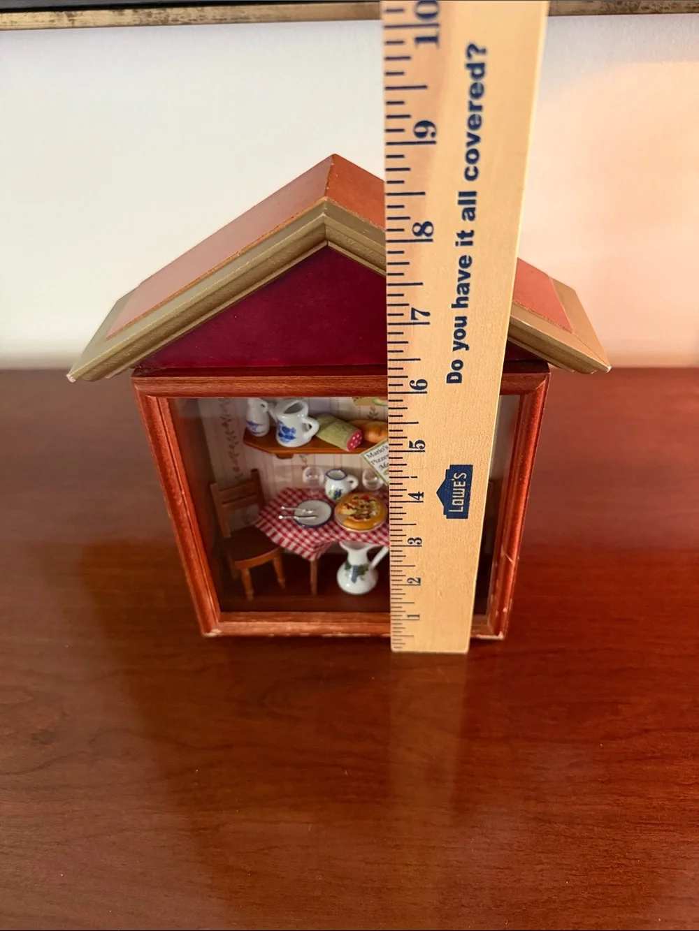 Vintage Miniature Italian Restaurant Shadow Box – Handcrafted Wall Art